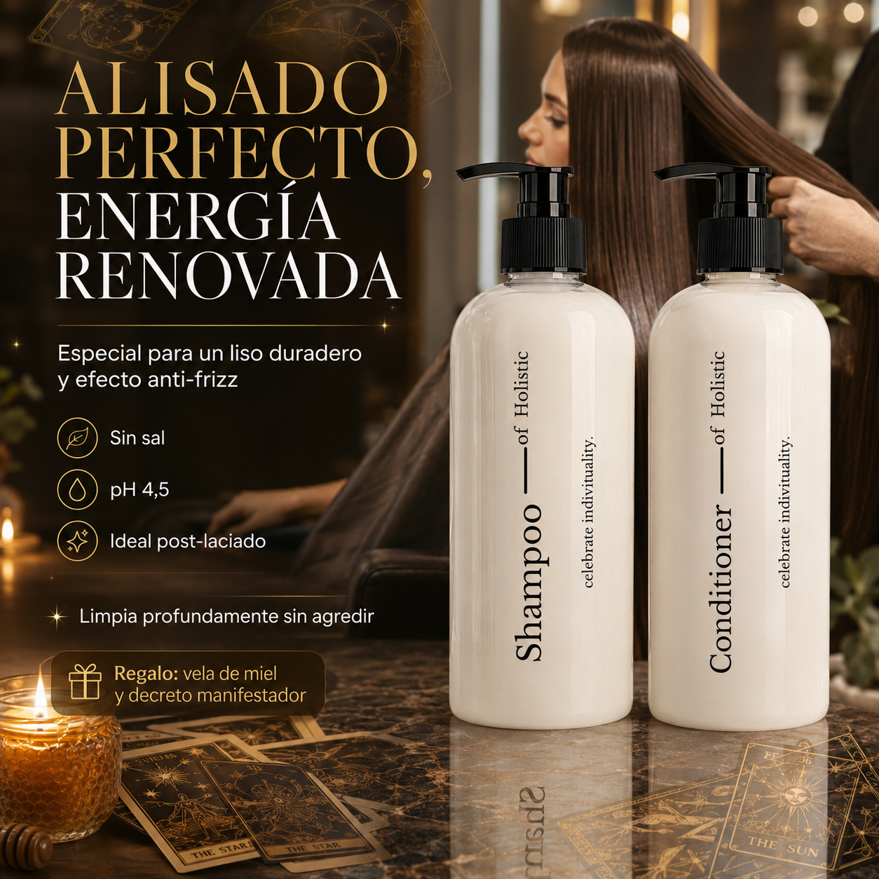 Shampoo Y Acondicionador Holistic Cacao 500ml + 500ml Sin Sal