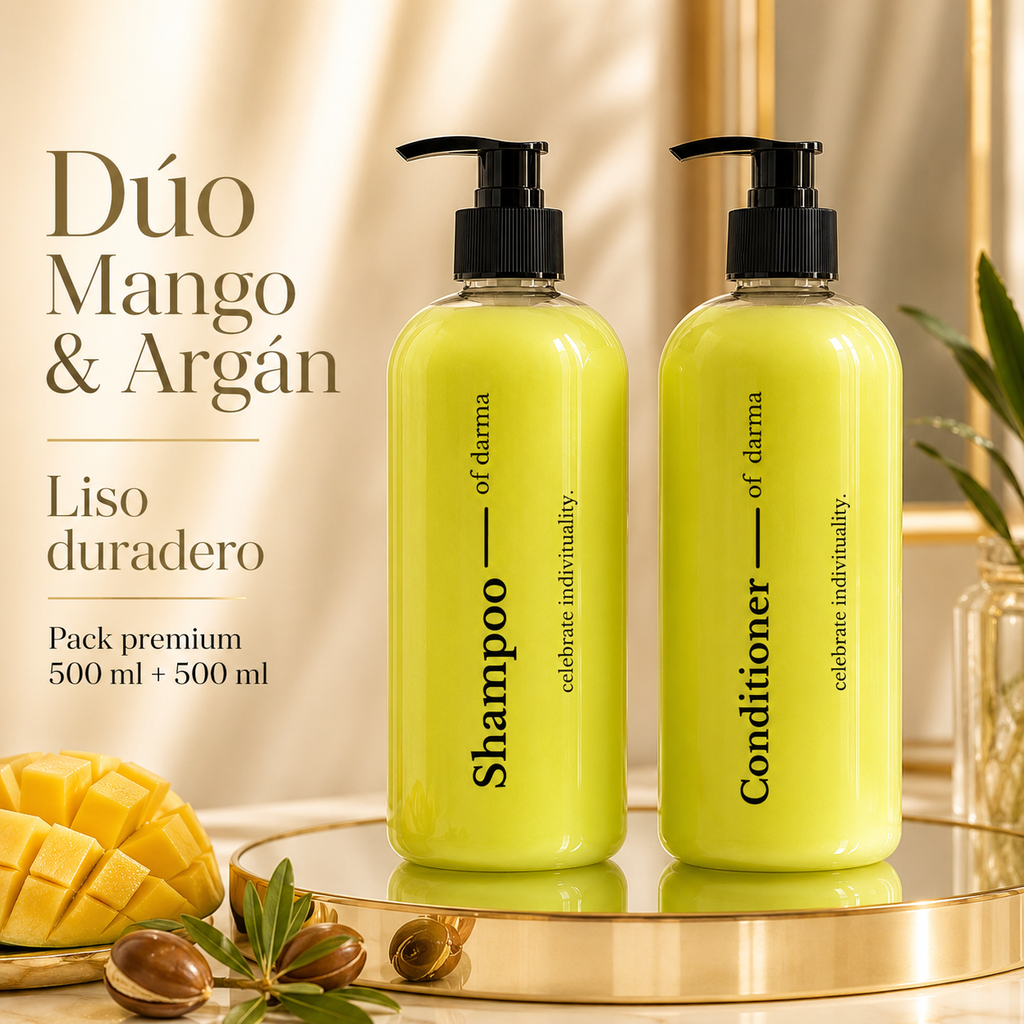 Pack Shampoo + Máscara Reconstructora Mango y Argán 500 ml
