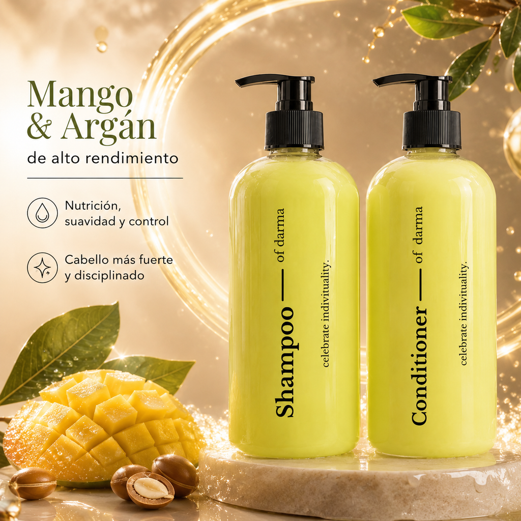 Pack Shampoo + Máscara Reconstructora Mango y Argán 500 ml