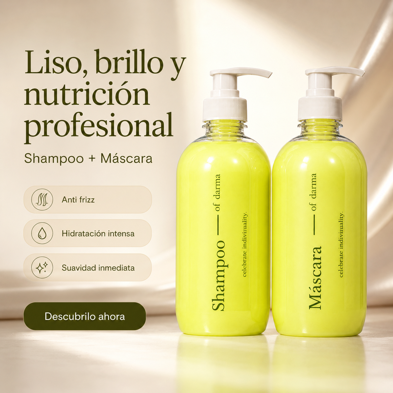 Kit Darma Professional Shampoo Reconstructor + Máscara Reconstructora Mango y Argán 500 ml