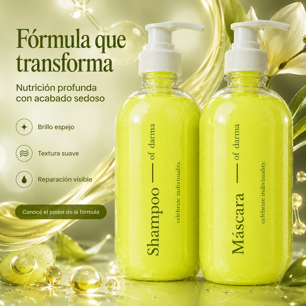 Kit Darma Professional Shampoo Reconstructor + Máscara Reconstructora Mango y Argán 500 ml