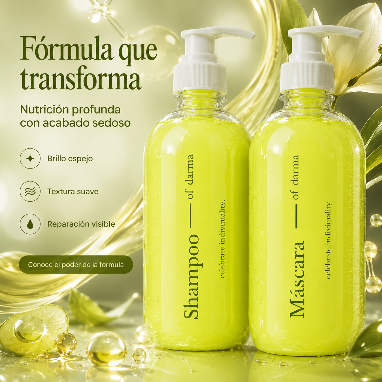 Kit Darma Professional Shampoo Reconstructor + Máscara Reconstructora Mango y Argán 500 ml