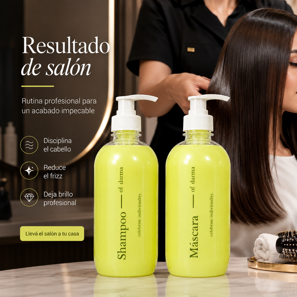 Kit Darma Professional Shampoo Reconstructor + Máscara Reconstructora Mango y Argán 500 ml