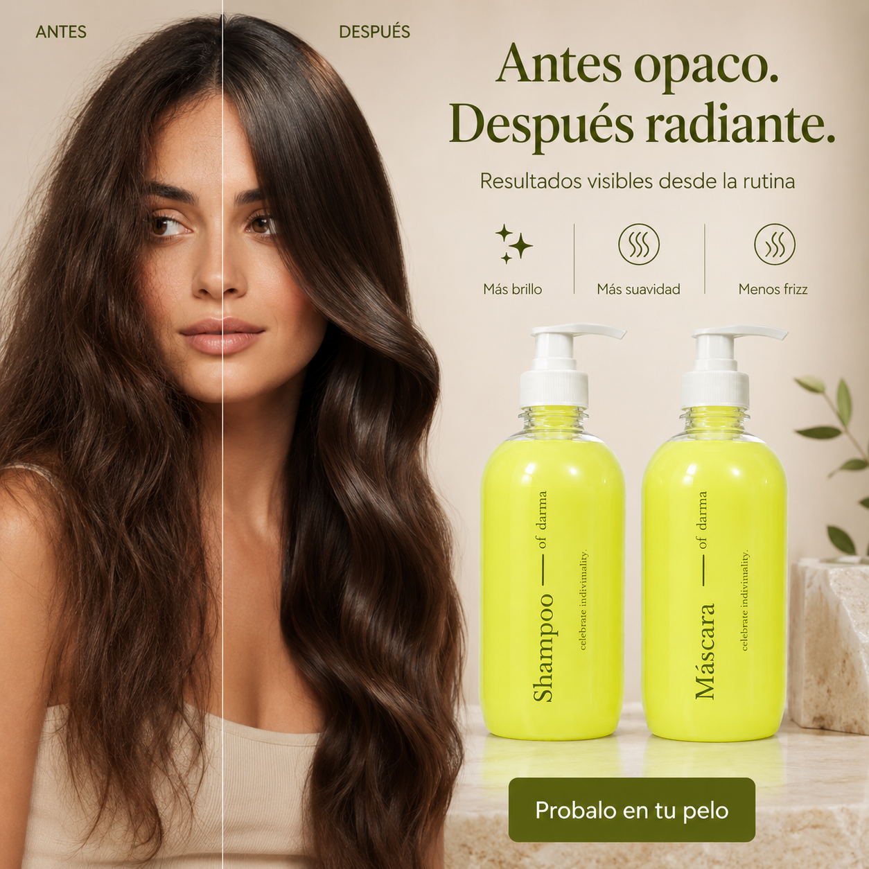 Kit Darma Professional Shampoo Reconstructor + Máscara Reconstructora Mango y Argán 500 ml