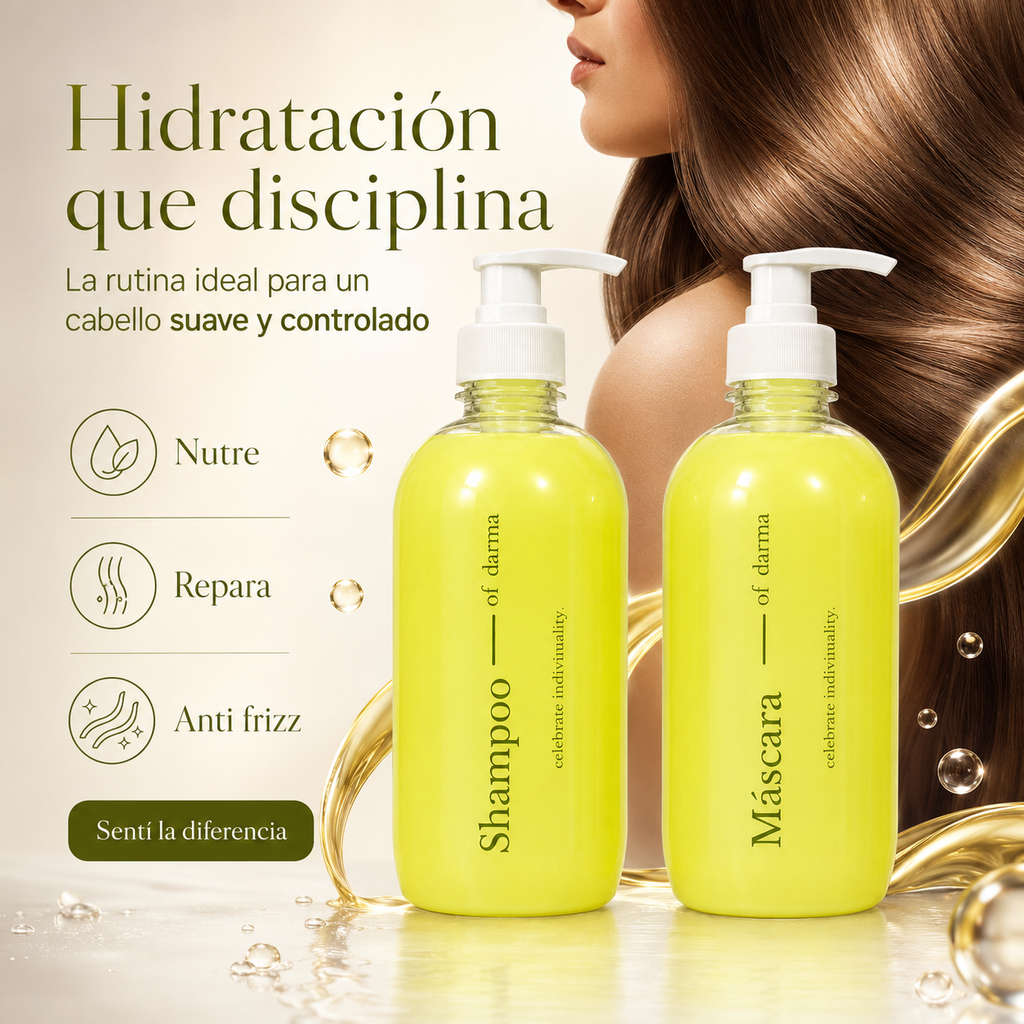 Kit Darma Professional Shampoo Reconstructor + Máscara Reconstructora Mango y Argán 500 ml