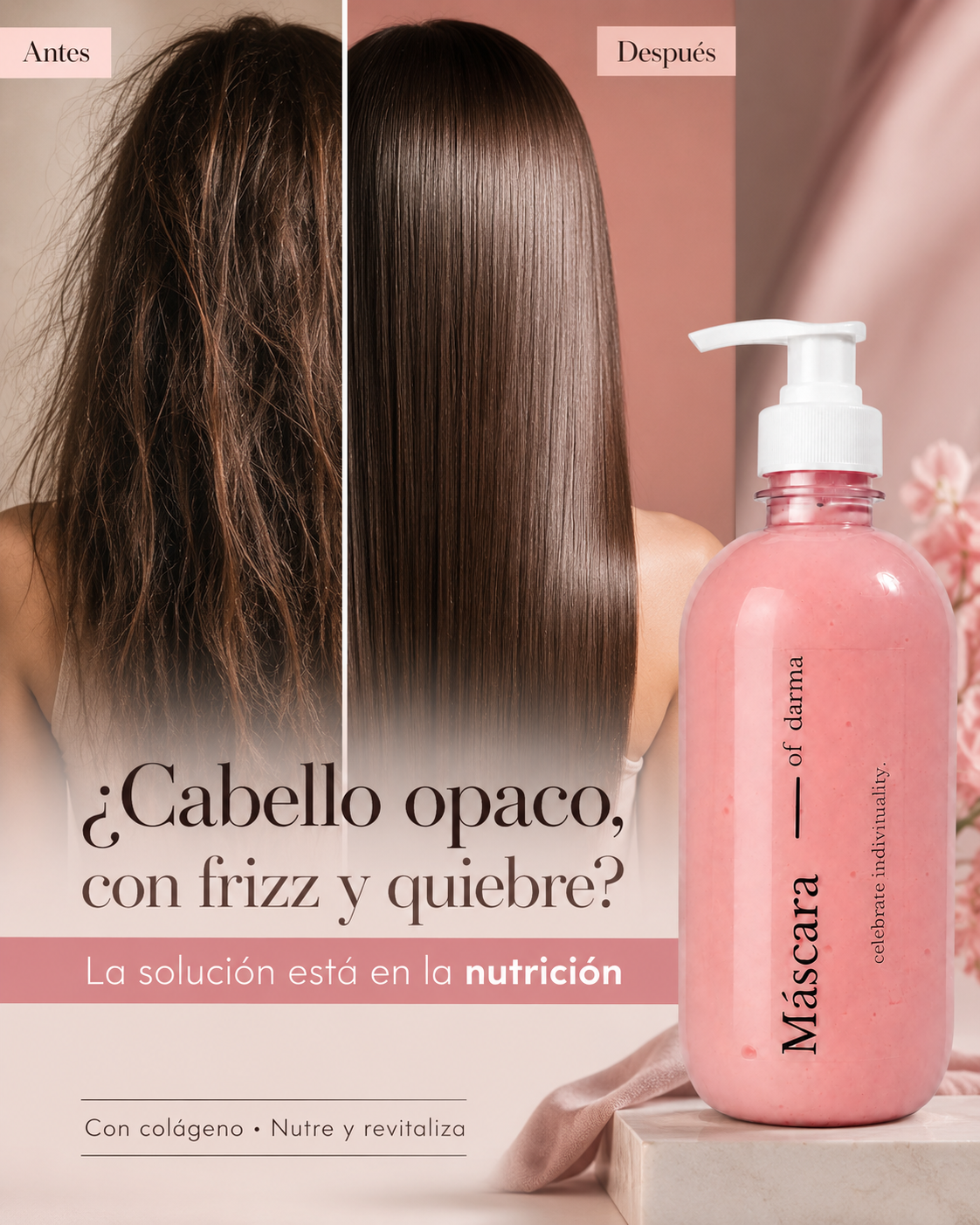Máscara Capilar con Colágeno 500 ml – Repara y Mantiene Alisados