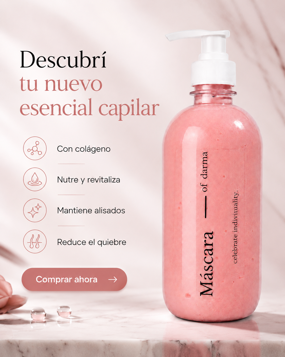 Máscara Capilar con Colágeno 500 ml – Repara y Mantiene Alisados