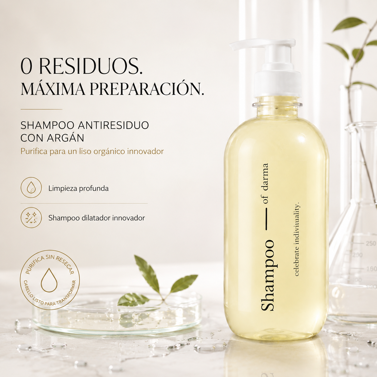 Shampoo Liso Orgánico con Argán Darma 500 ml