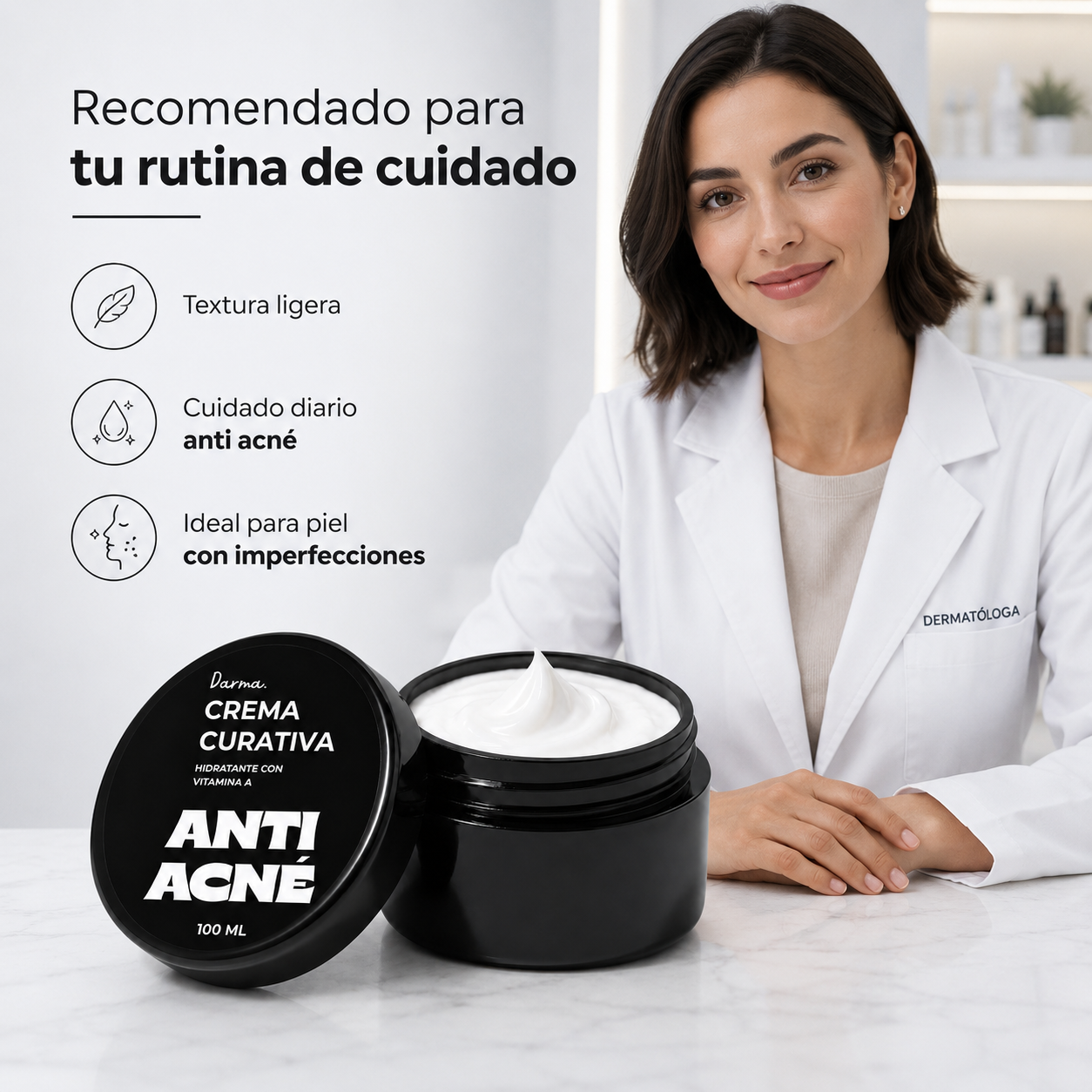 Crema Curativa Darma Professional Antiacné con Vitamina A 100 ml